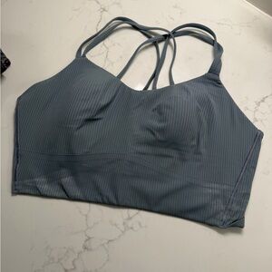 lululemon athletica Strappy Ribbed Longline Bralette - Slate Blue
